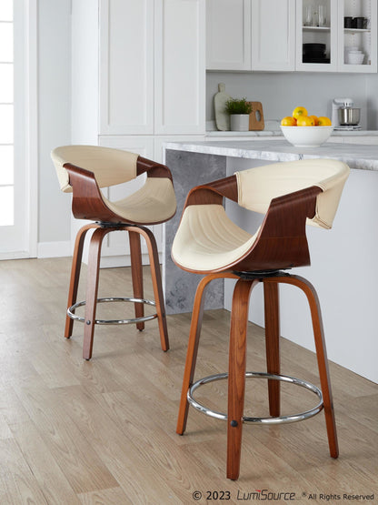 Majestic Office Furniture 24" Fixed-Height Counter Stool - Set of 2