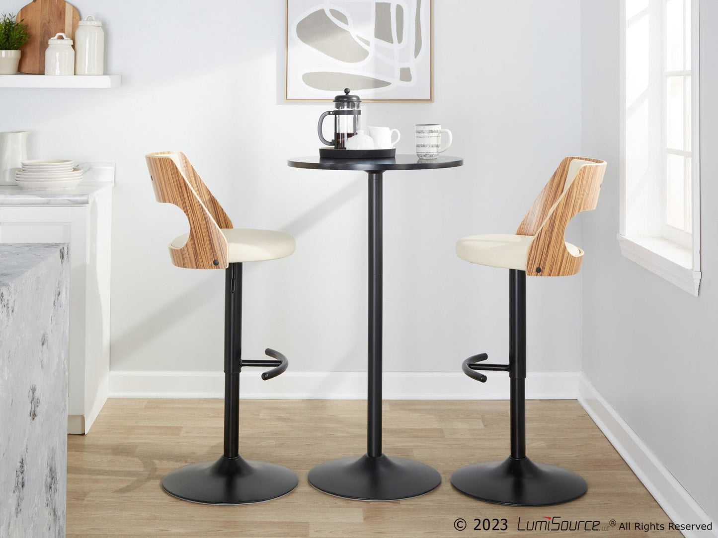 Majestic Office Furniture Adjustable Barstool - Set of 2