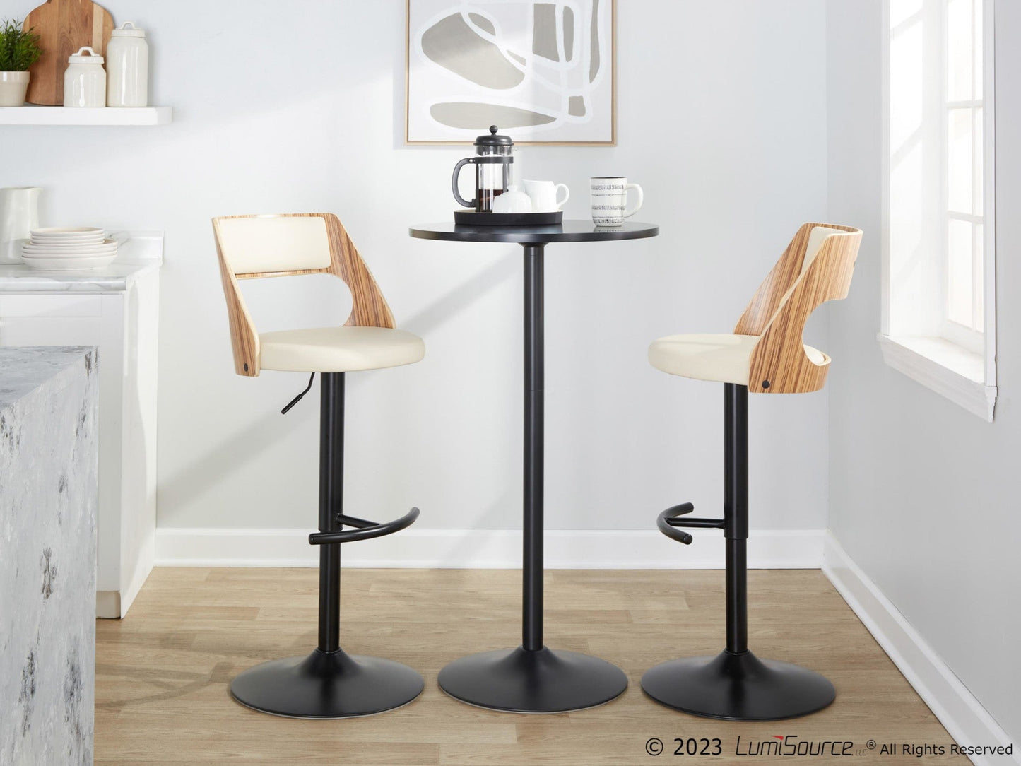 Majestic Office Furniture Adjustable Barstool - Set of 2