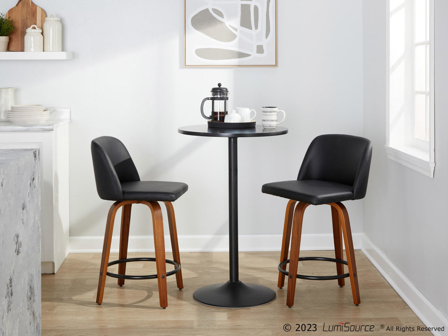 Majestic Office Furniture 24" Fixed-Height Counter Stool - Set of 2