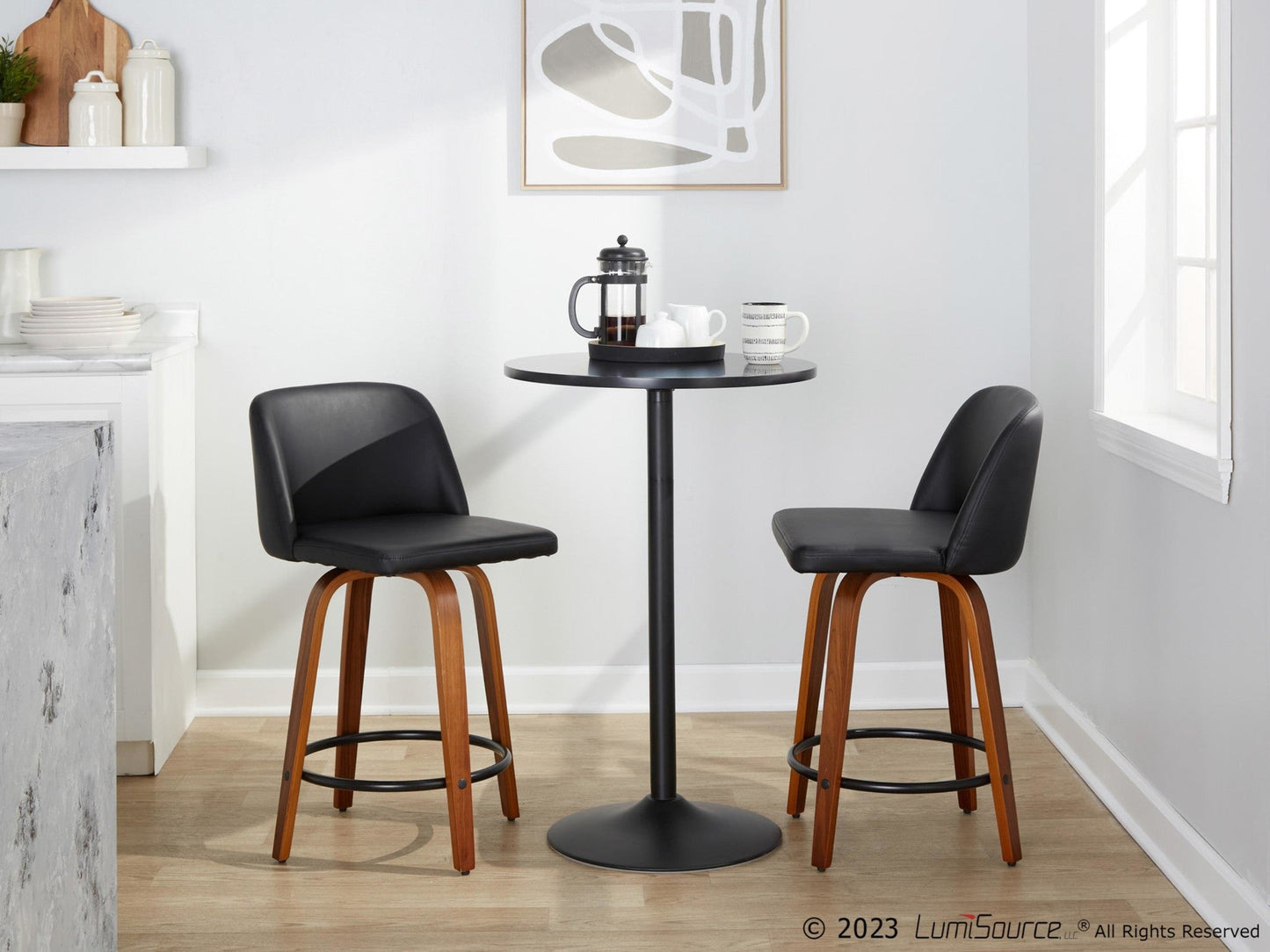 Majestic Office Furniture 24" Fixed-Height Counter Stool - Set of 2