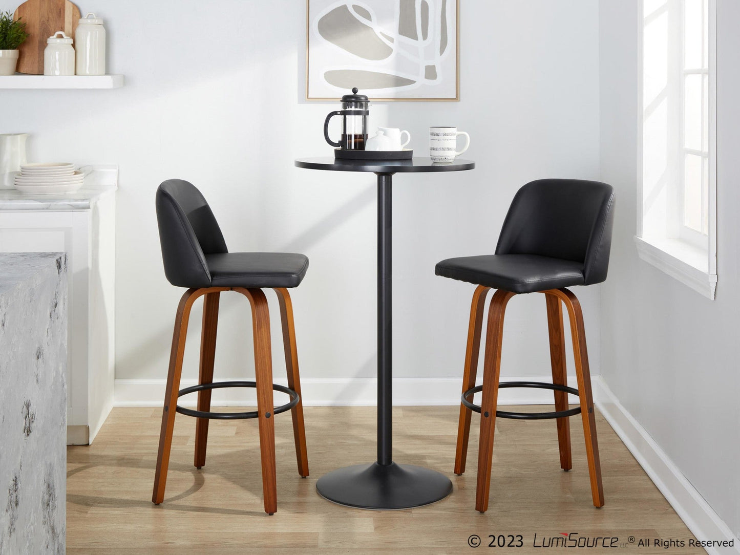 Majestic Office Furniture 30" Fixed-Height Barstool - Set of 2