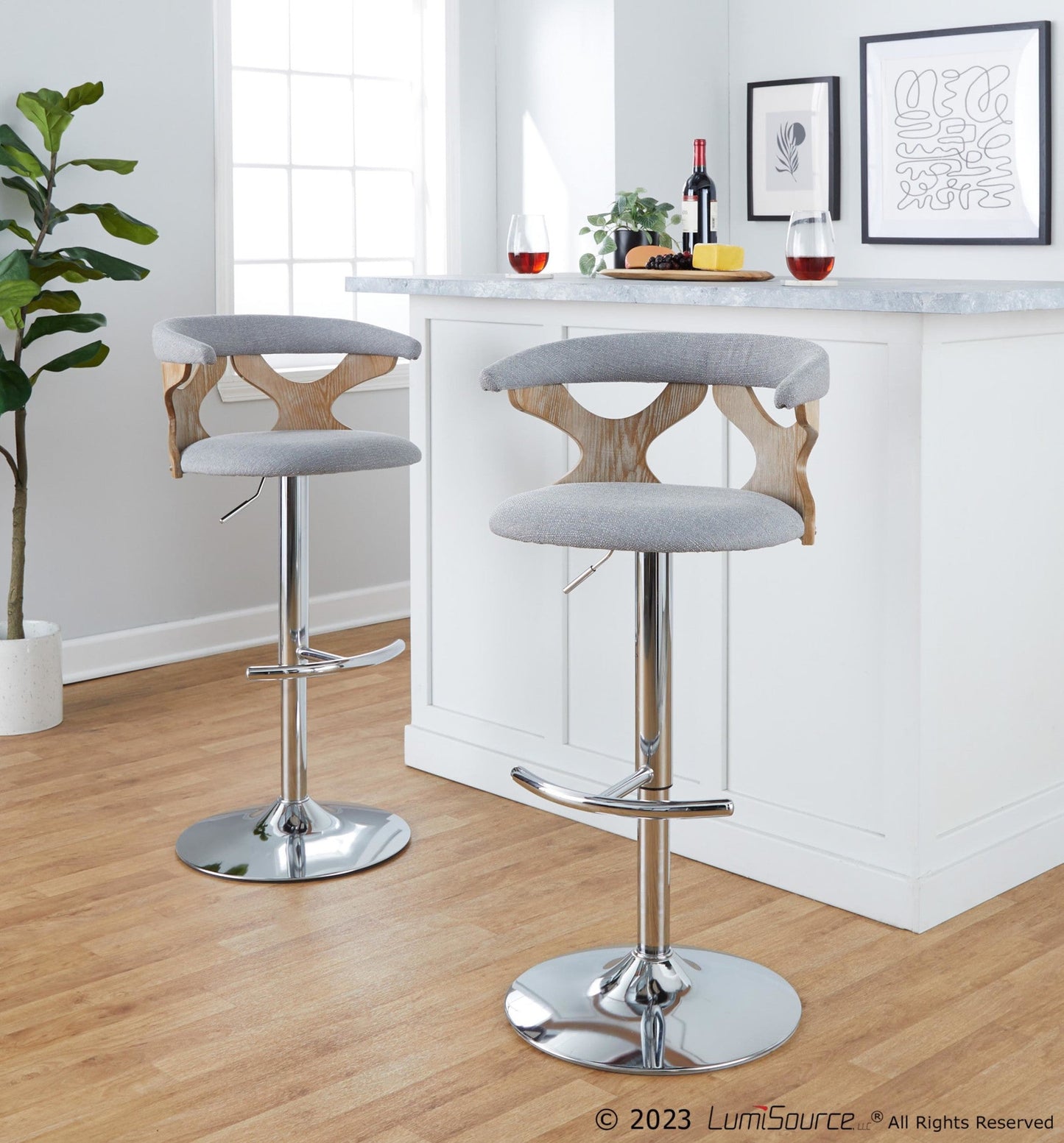 Majestic Office Furniture Adjustable Barstool - Set of 2