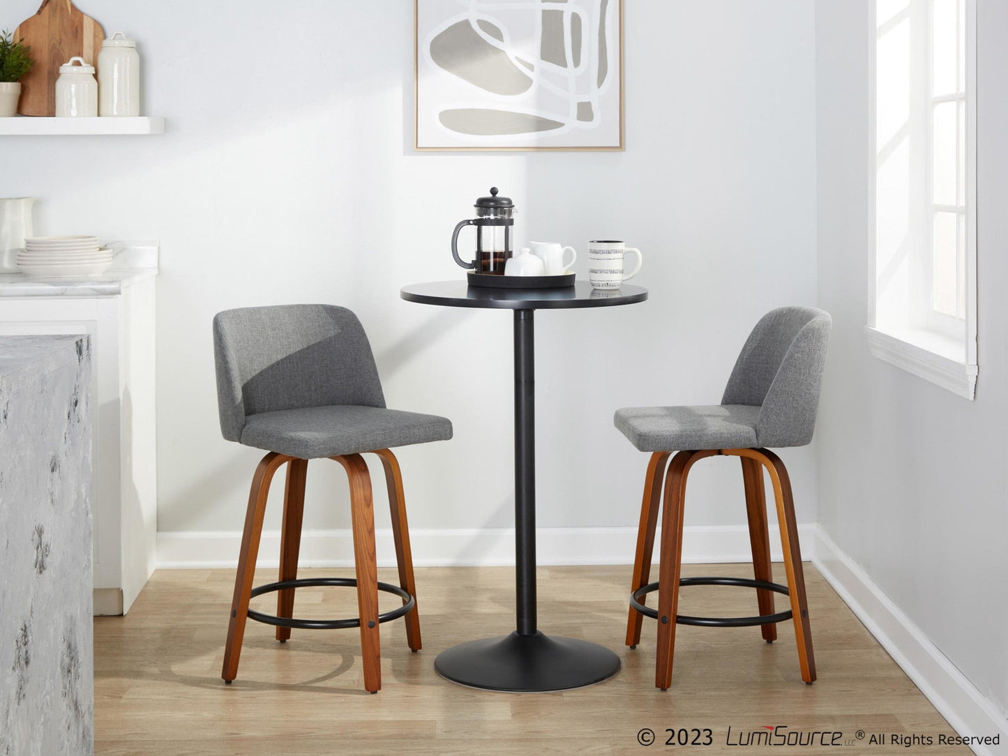 Majestic Office Furniture 24" Fixed-Height Counter Stool - Set of 2