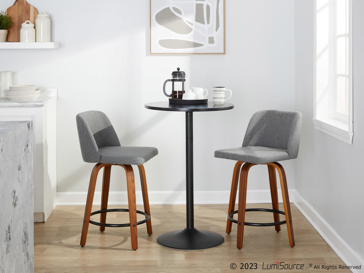 Majestic Office Furniture 24" Fixed-Height Counter Stool - Set of 2