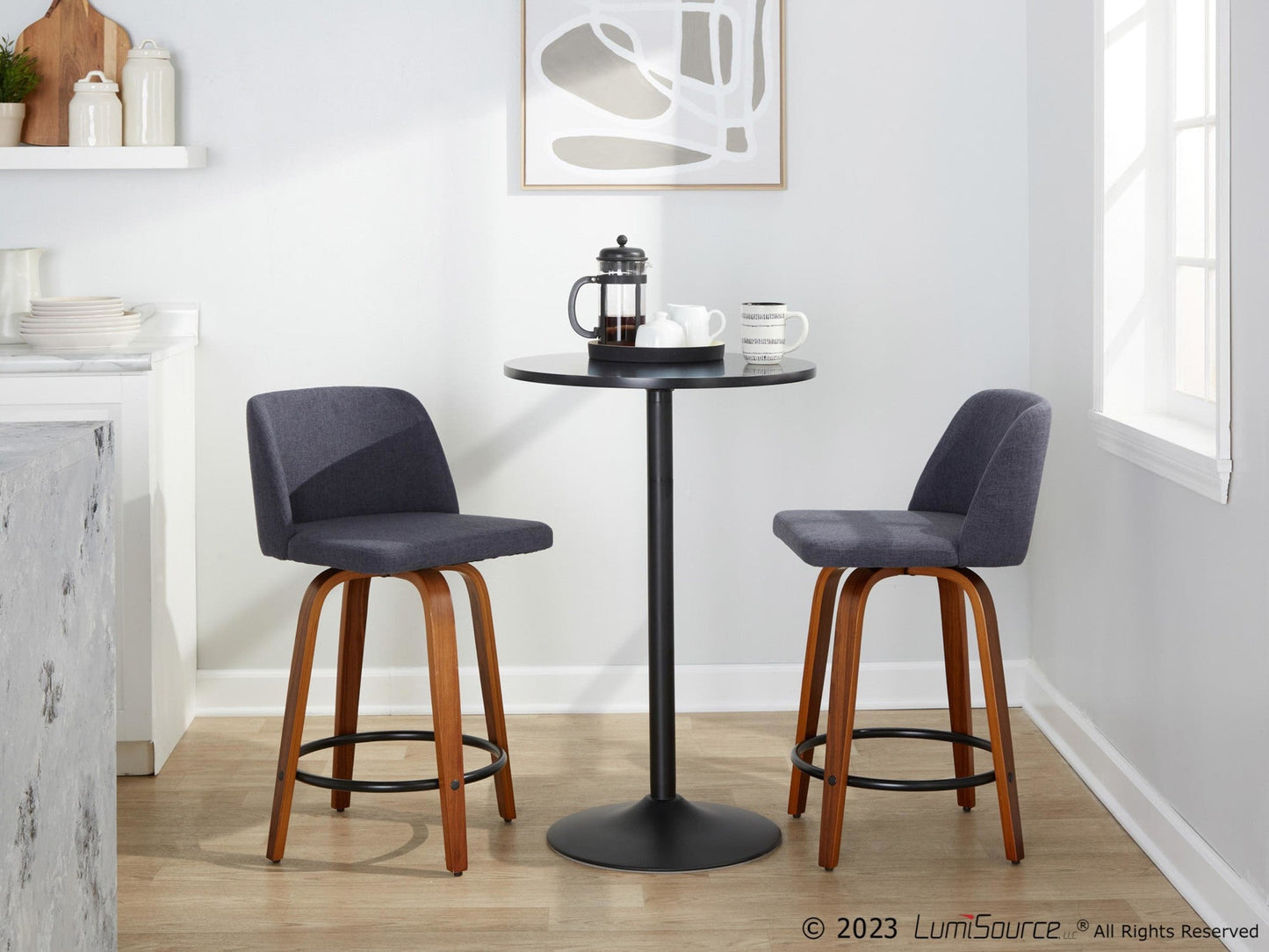 Majestic Office Furniture 24" Fixed-Height Counter Stool - Set of 2