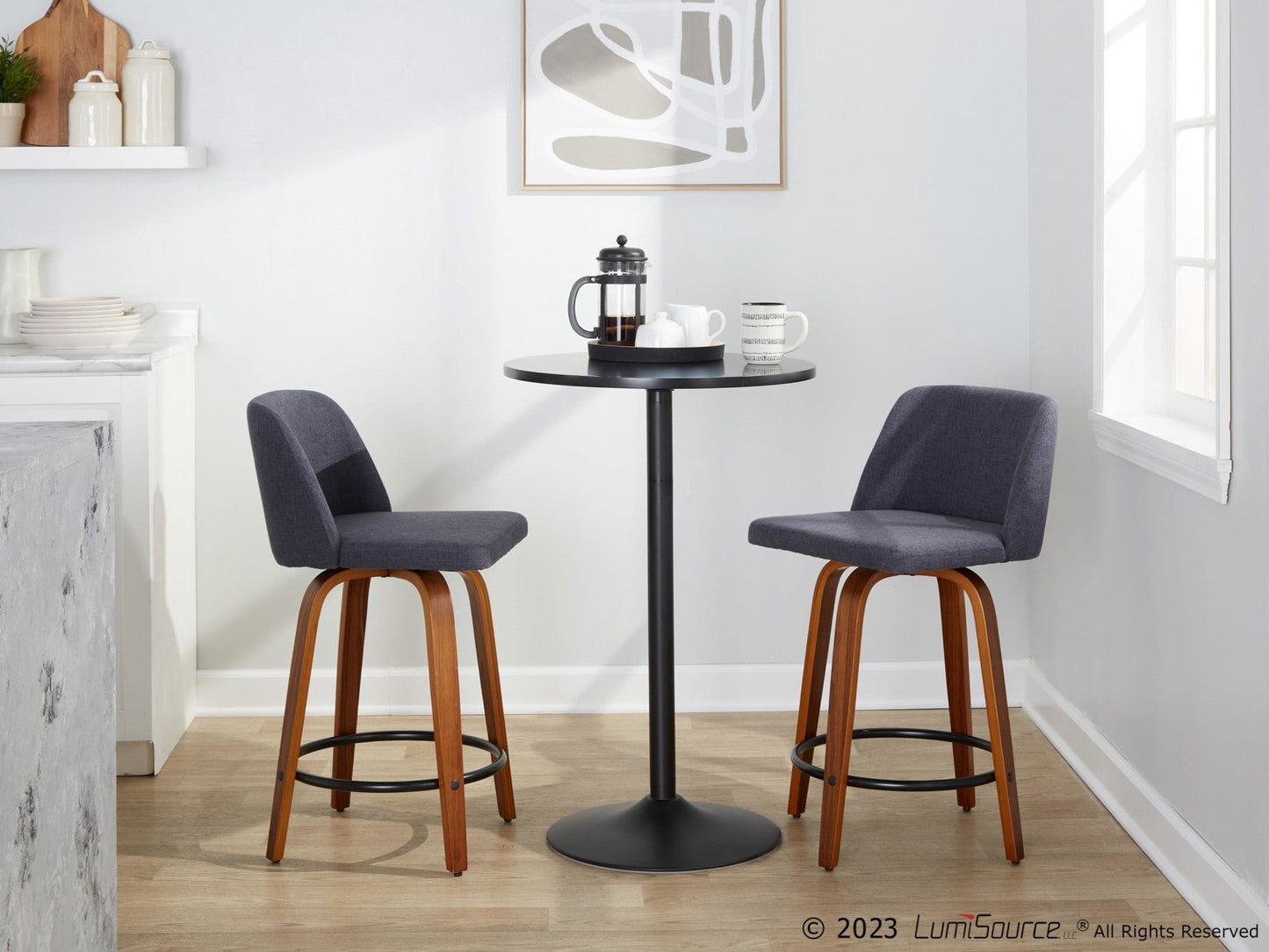 Majestic Office Furniture 24" Fixed-Height Counter Stool - Set of 2