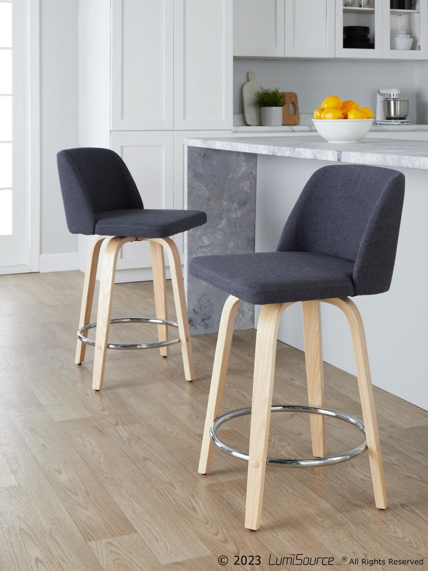 Majestic Office Furniture 24" Fixed-Height Counter Stool - Set of 2