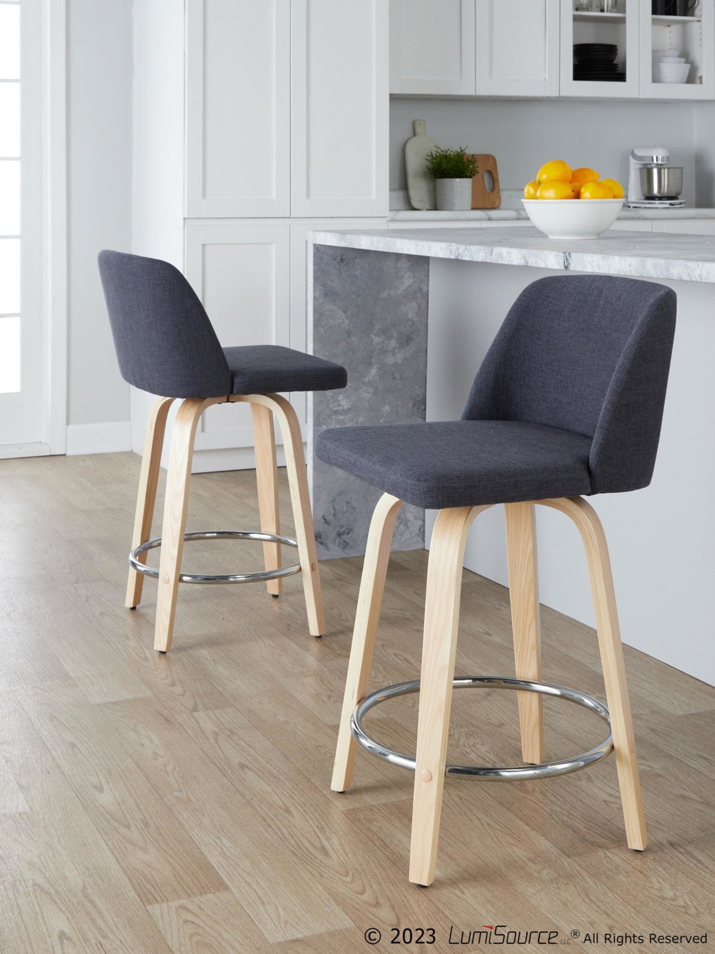 Majestic Office Furniture 24" Fixed-Height Counter Stool - Set of 2
