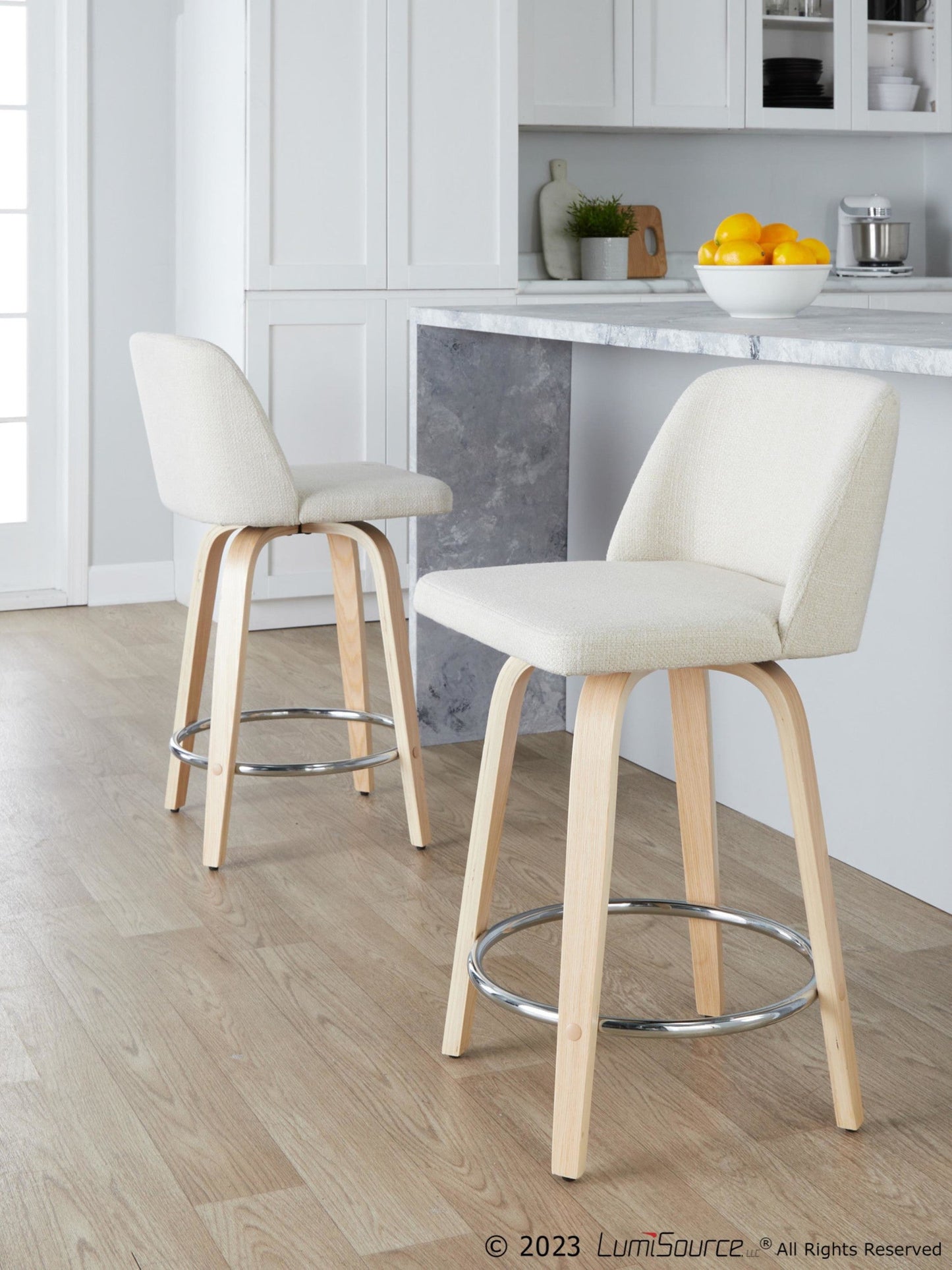 Majestic Office Furniture 24" Fixed-Height Counter Stool - Set of 2