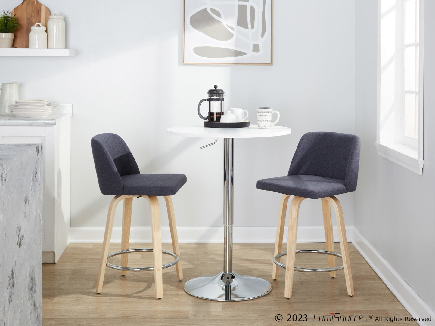 Majestic Office Furniture 24" Fixed-Height Counter Stool - Set of 2