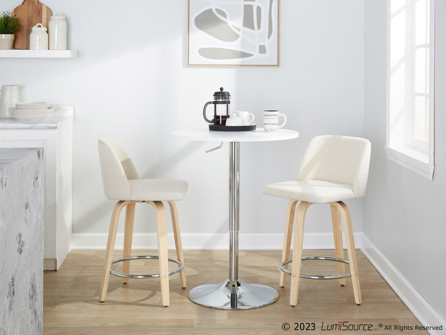 Majestic Office Furniture 24" Fixed-Height Counter Stool - Set of 2