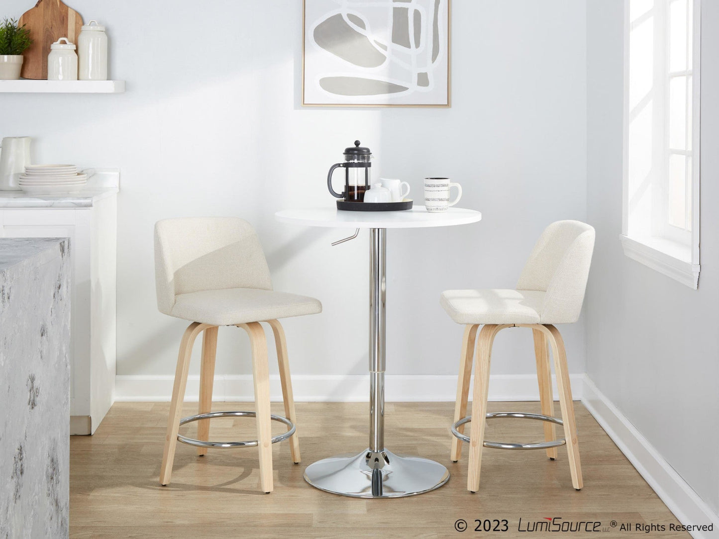 Majestic Office Furniture 24" Fixed-Height Counter Stool - Set of 2