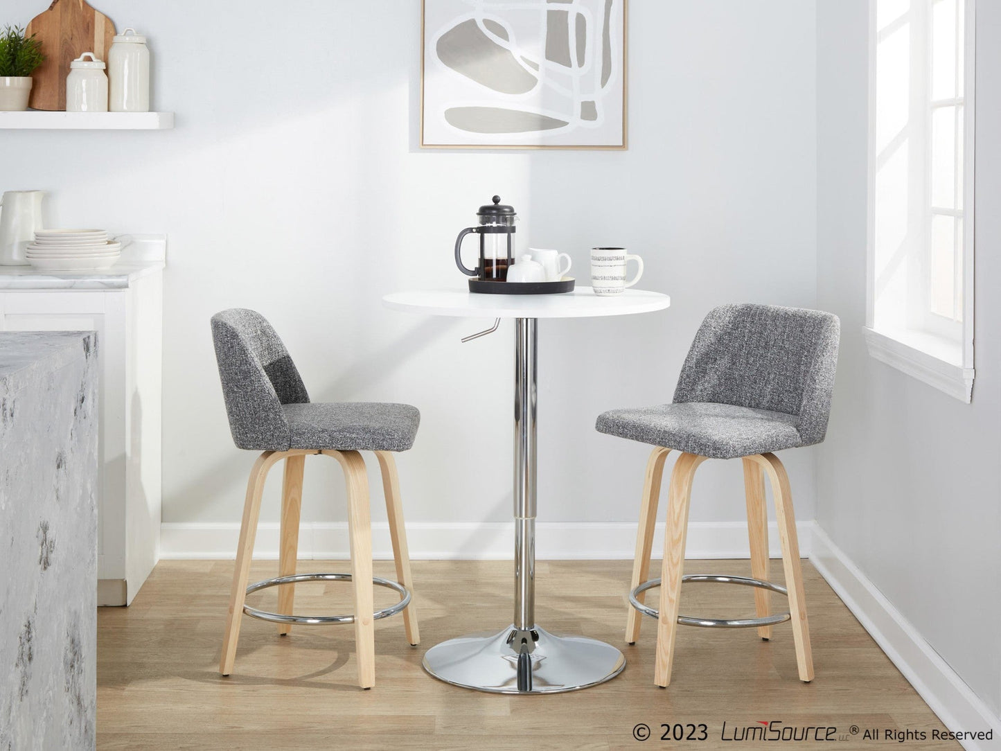 Majestic Office Furniture 24" Fixed-Height Counter Stool - Set of 2