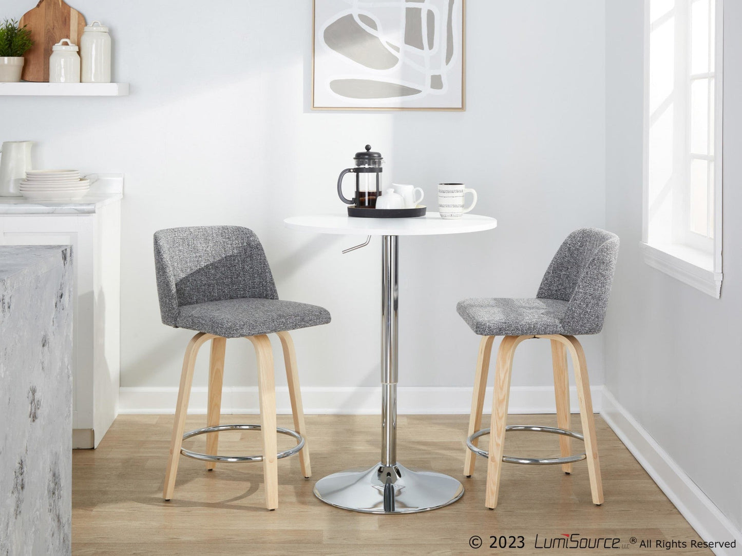 Majestic Office Furniture 24" Fixed-Height Counter Stool - Set of 2