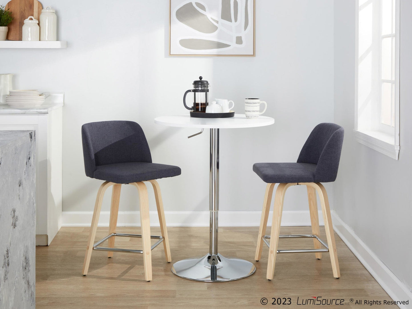 Majestic Office Furniture 24" Fixed-Height Counter Stool - Set of 2
