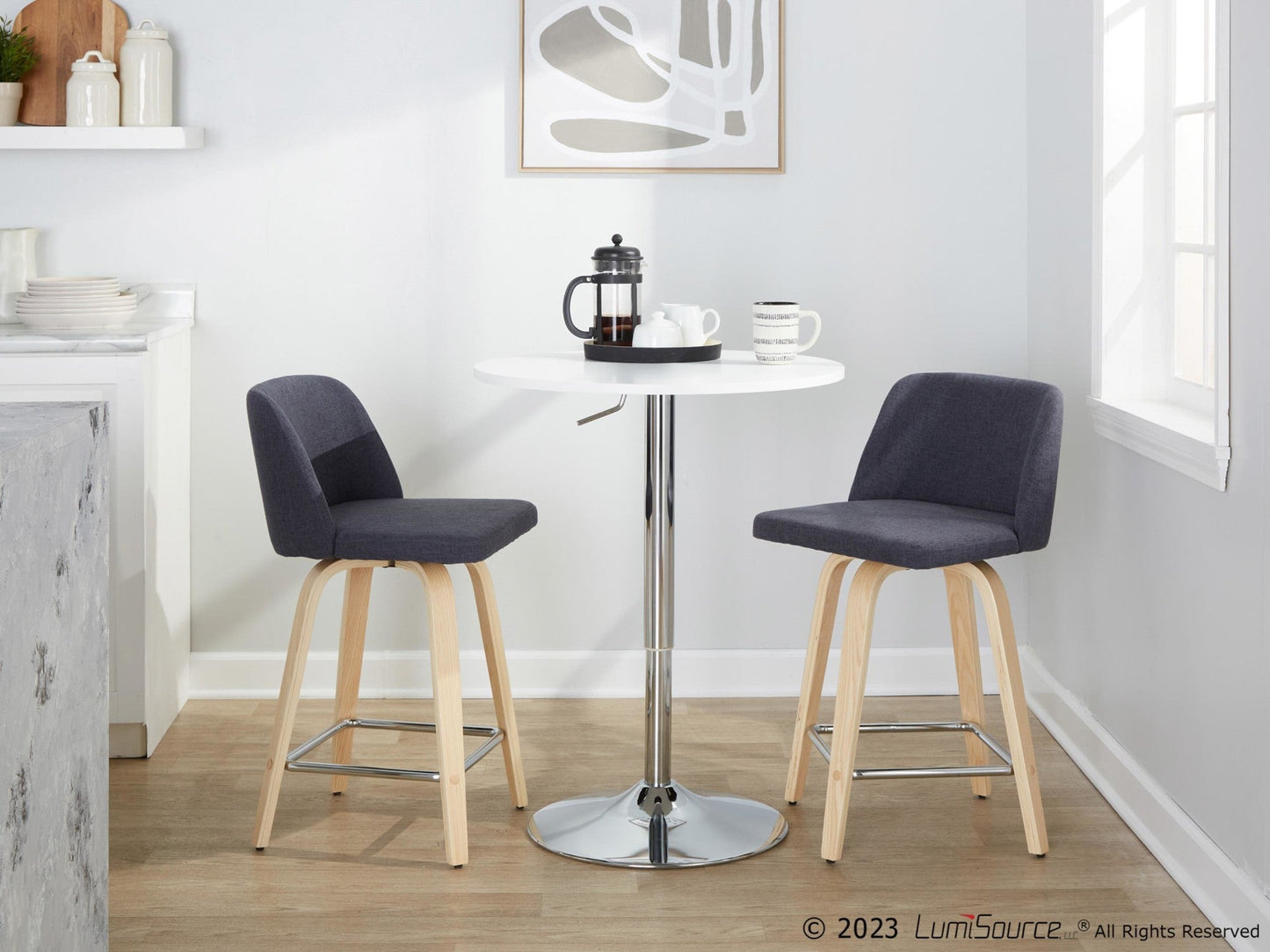 Majestic Office Furniture 24" Fixed-Height Counter Stool - Set of 2