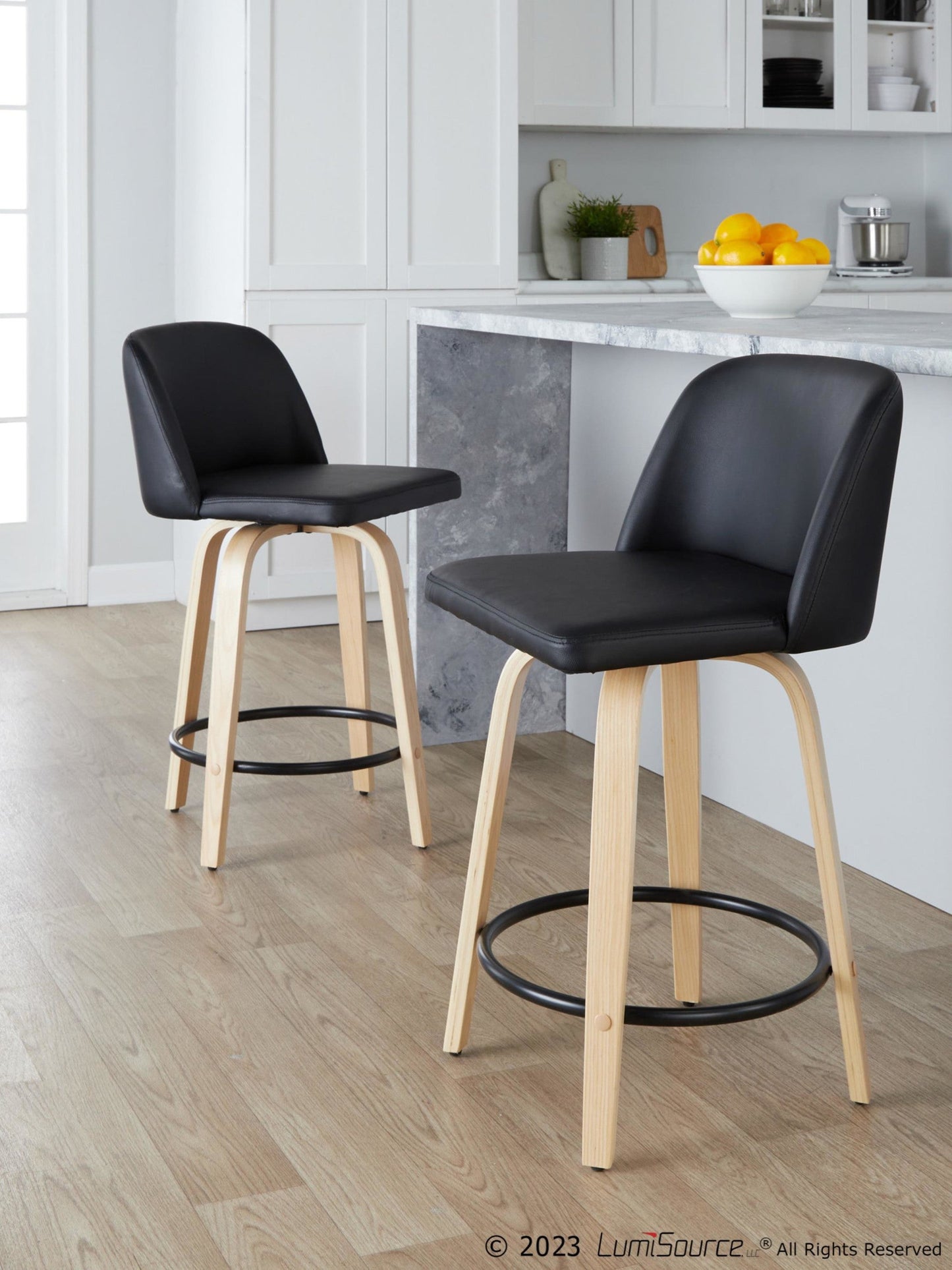 Majestic Office Furniture 24" Fixed-Height Counter Stool - Set of 2