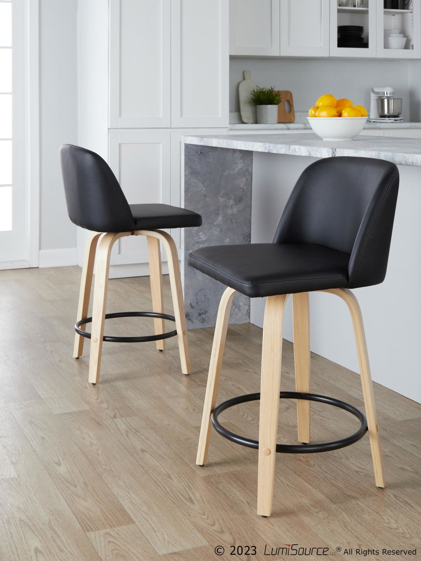 Majestic Office Furniture 24" Fixed-Height Counter Stool - Set of 2