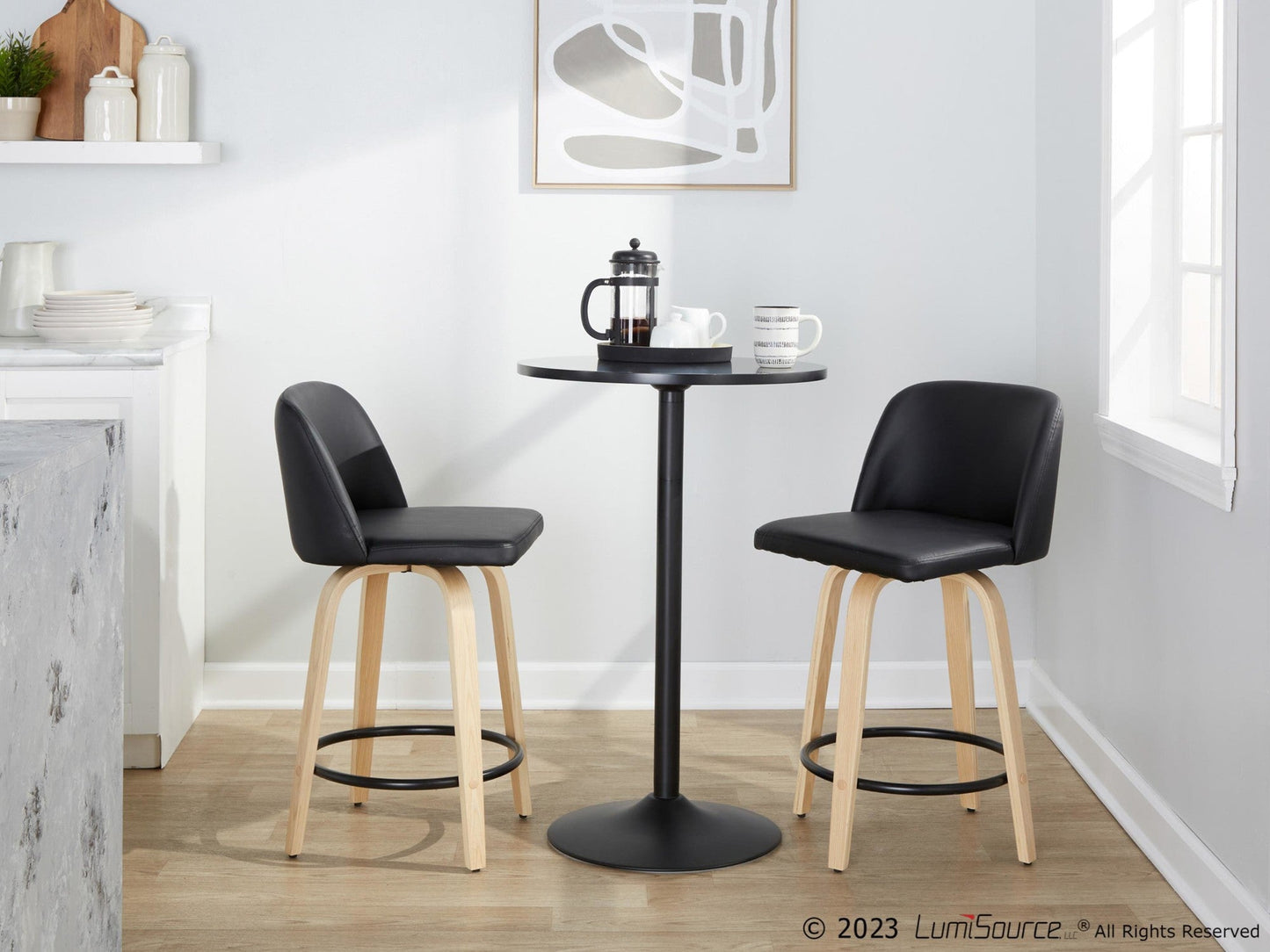 Majestic Office Furniture 24" Fixed-Height Counter Stool - Set of 2