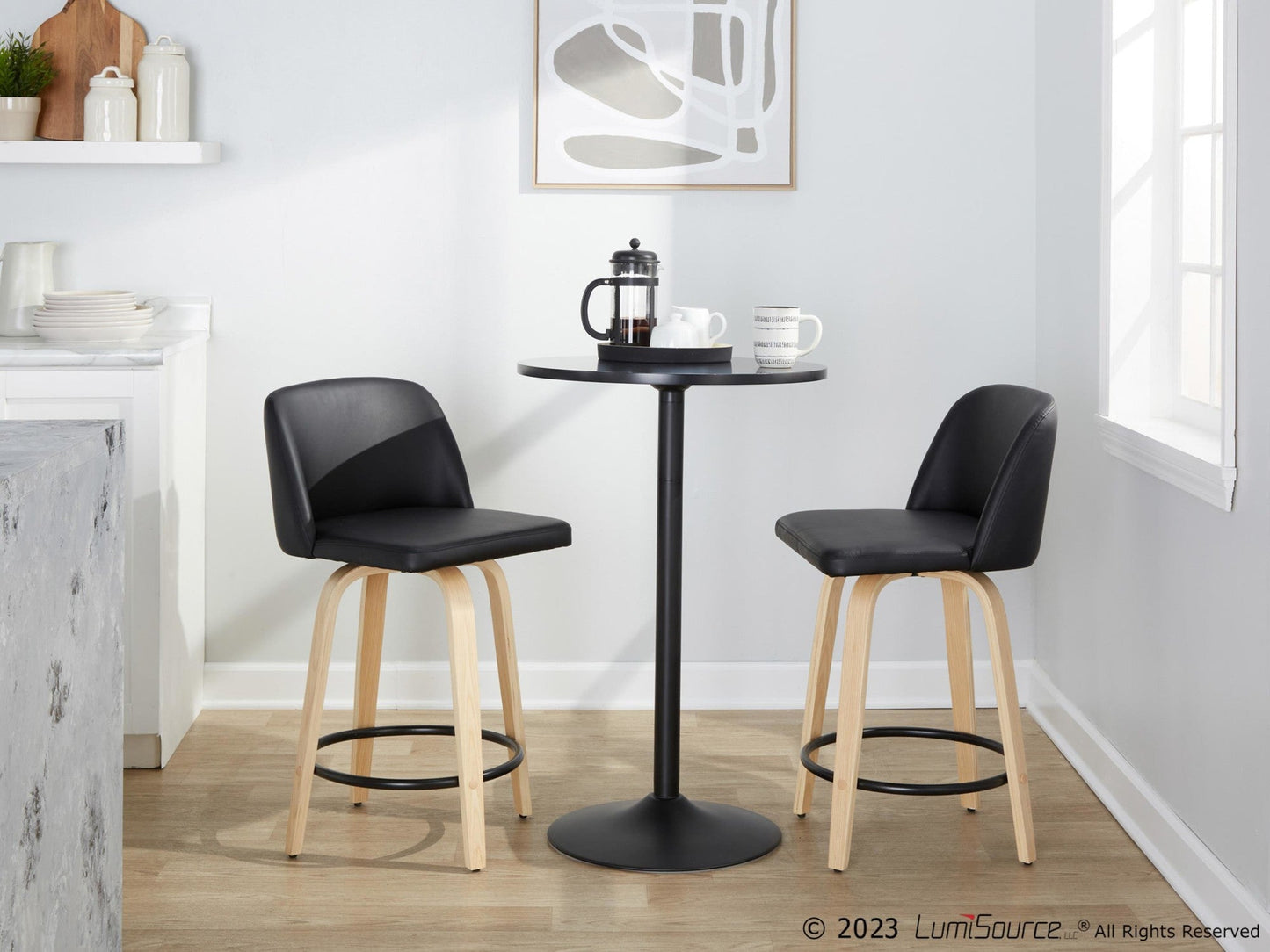 Majestic Office Furniture 24" Fixed-Height Counter Stool - Set of 2