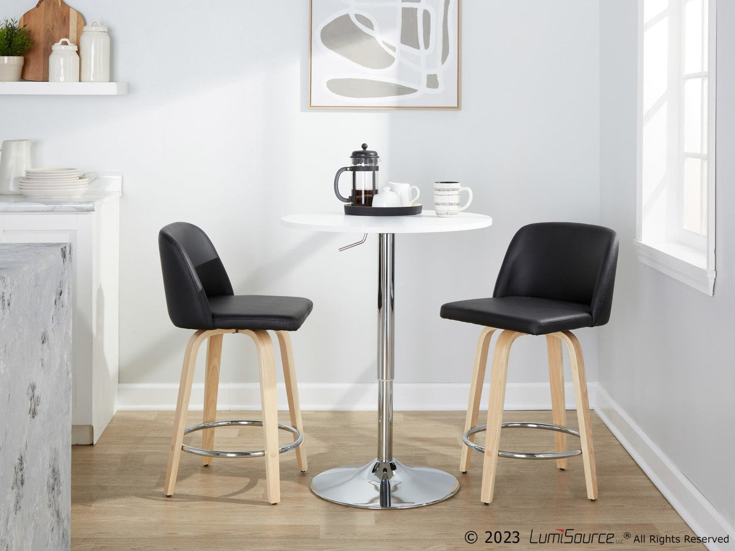 Majestic Office Furniture 24" Fixed-Height Counter Stool - Set of 2