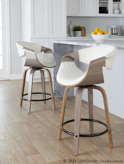 Majestic Office Furniture 24" Fixed-Height Counter Stool - Set of 2