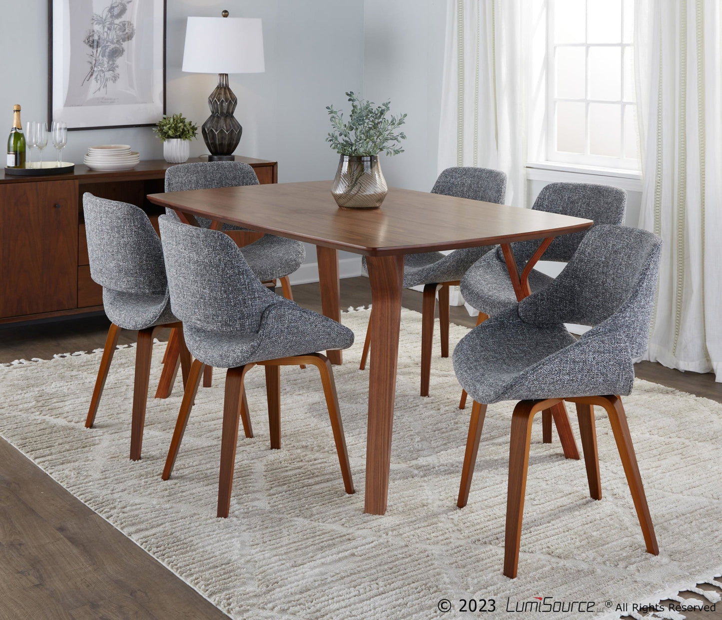 Lumisource Folia Fabrico Dining Set - 7 Piece