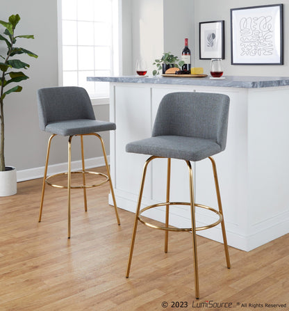 Majestic Office Furniture 30" Fixed-Height Barstool - Set of 2