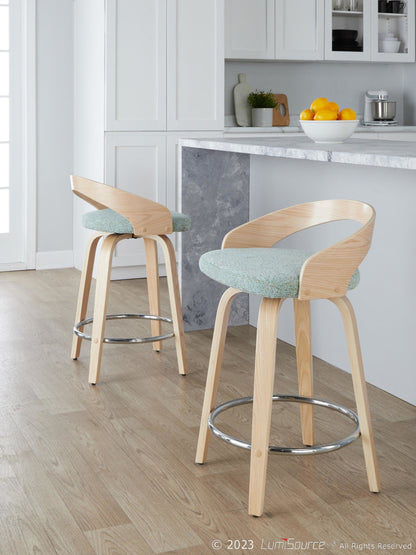Majestic Office Furniture 24" Fixed-Height Counter Stool - Set of 2