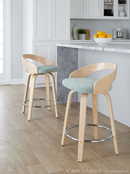 Majestic Office Furniture 24" Fixed-Height Counter Stool - Set of 2