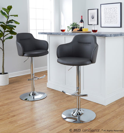 Majestic Office Furniture Adjustable Barstool - Set of 2