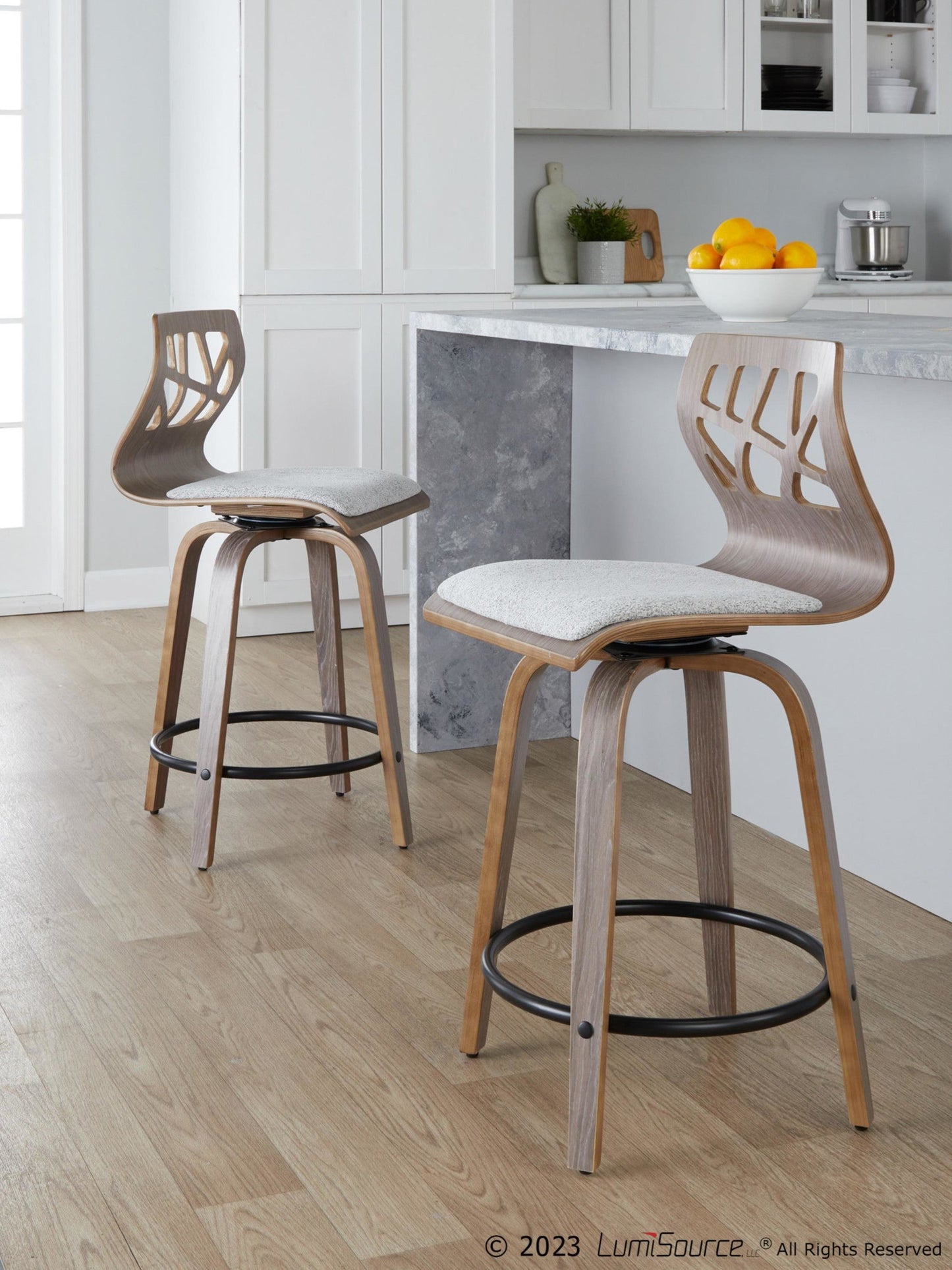 Majestic Office Furniture 24" Fixed-Height Barstool - Set of 2