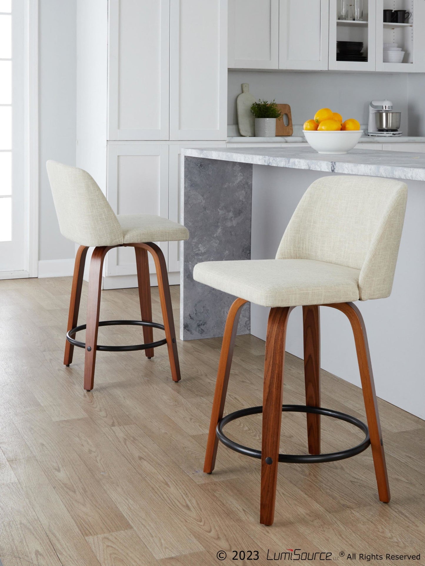 Majestic Office Furniture 24" Fixed-Height Counter Stool - Set of 2