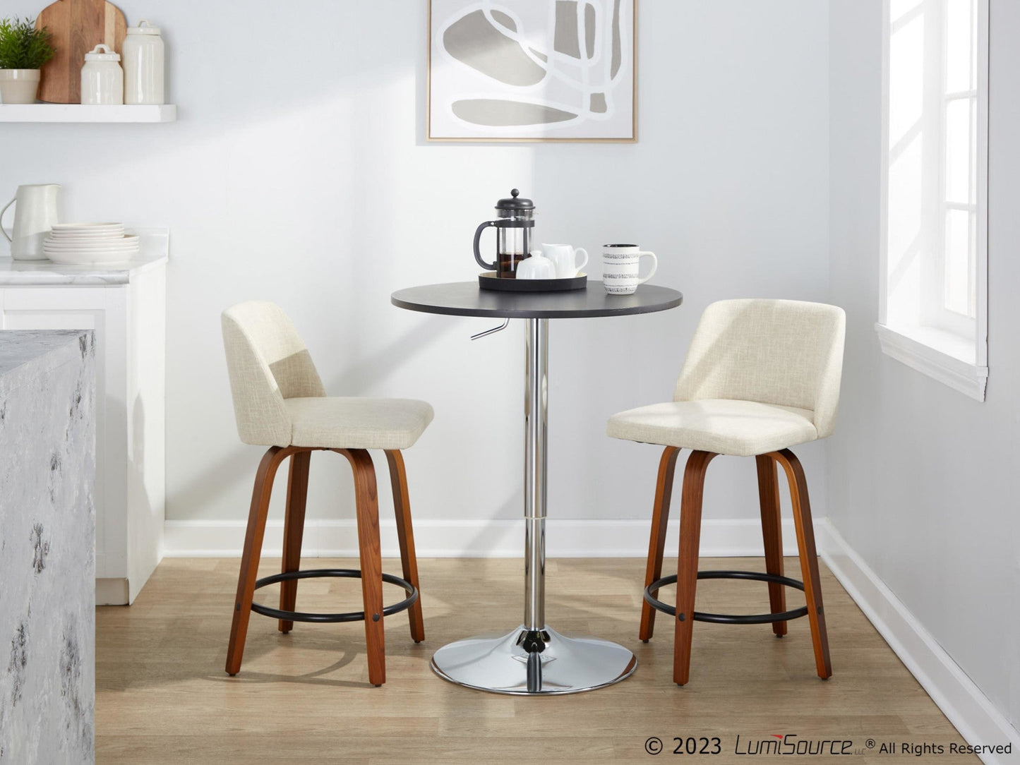 Majestic Office Furniture 24" Fixed-Height Counter Stool - Set of 2
