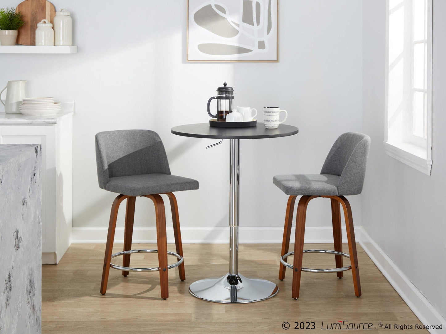 Majestic Office Furniture 24" Fixed-Height Counter Stool - Set of 2