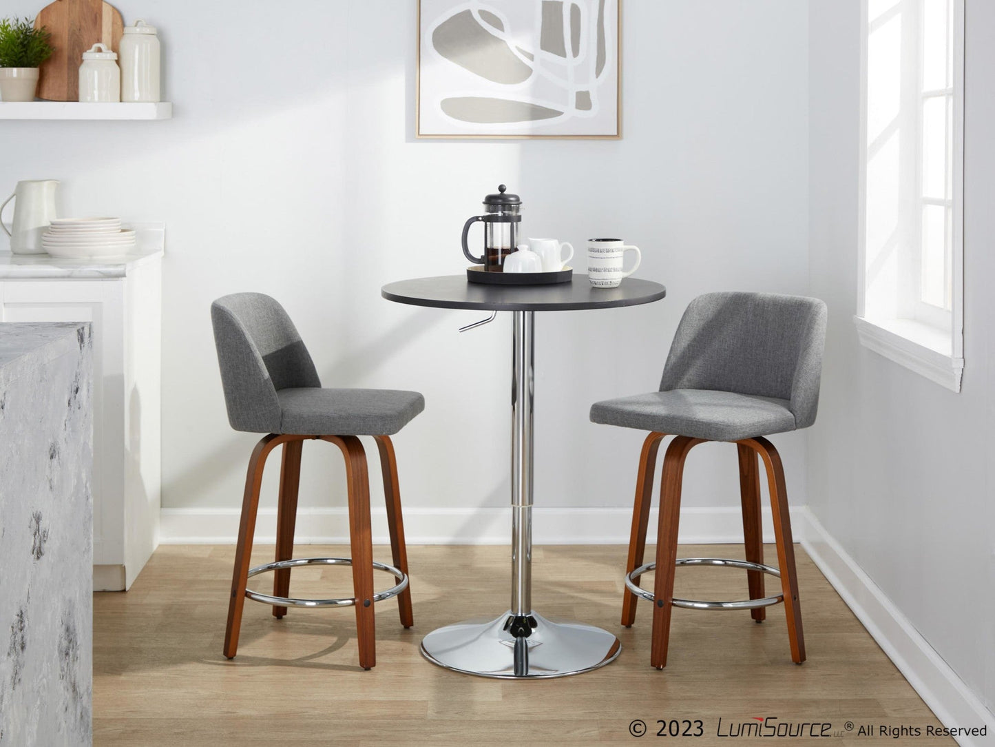 Majestic Office Furniture 24" Fixed-Height Counter Stool - Set of 2