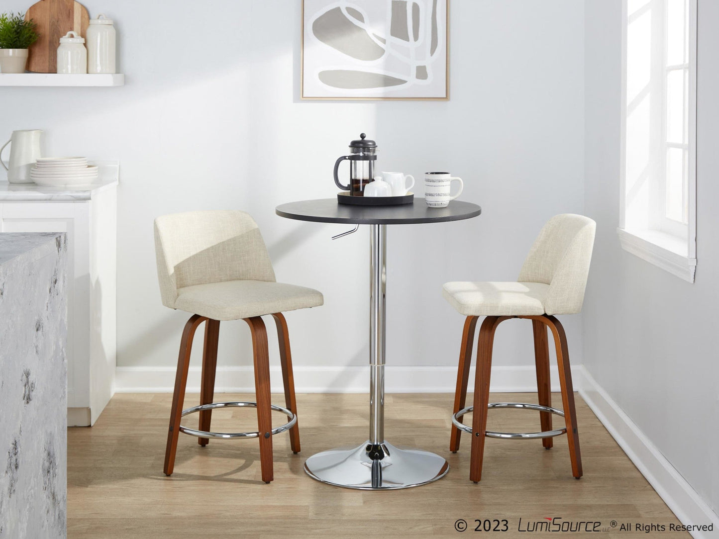 Majestic Office Furniture 24" Fixed-Height Counter Stool - Set of 2