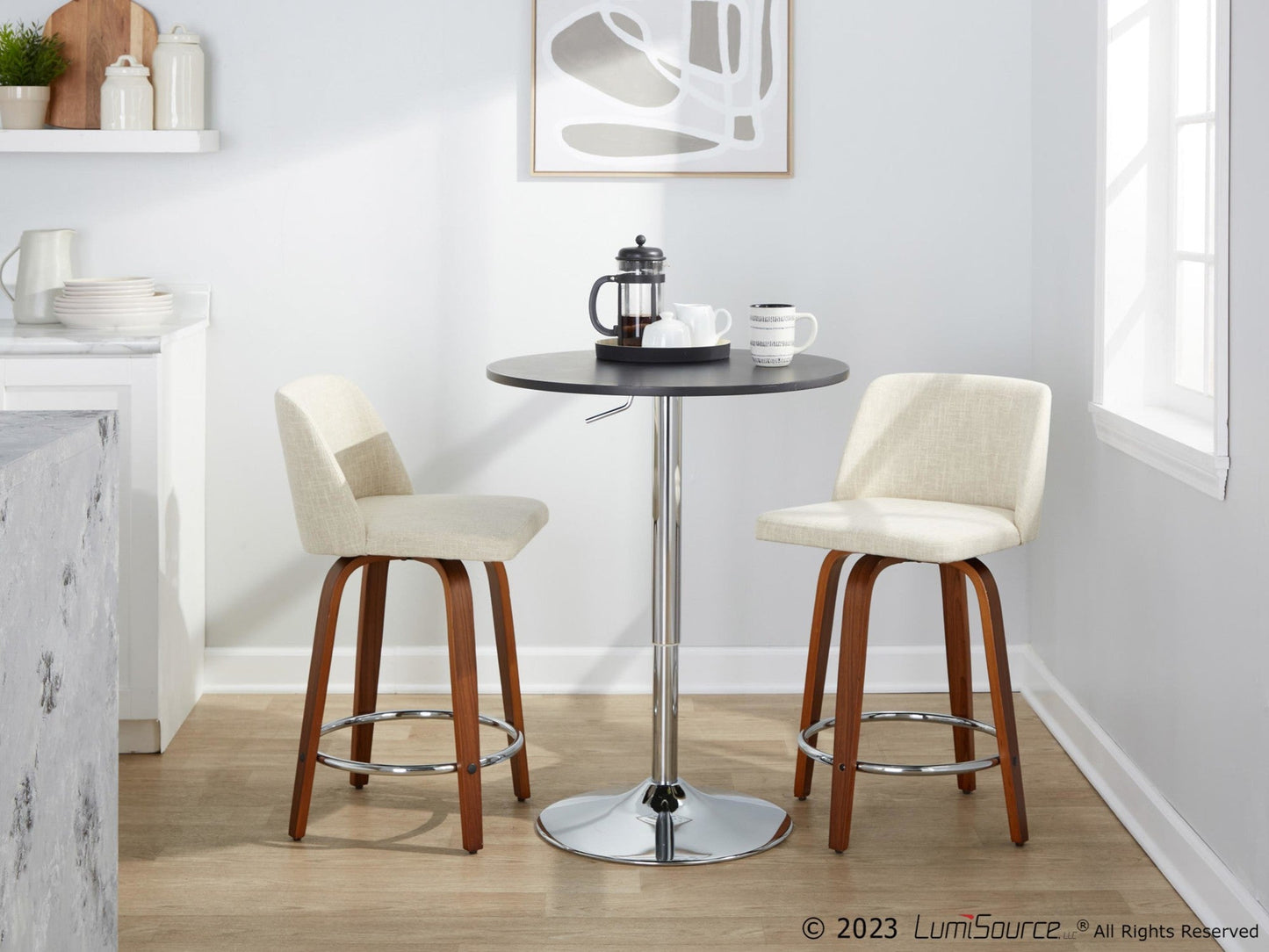 Majestic Office Furniture 24" Fixed-Height Counter Stool - Set of 2