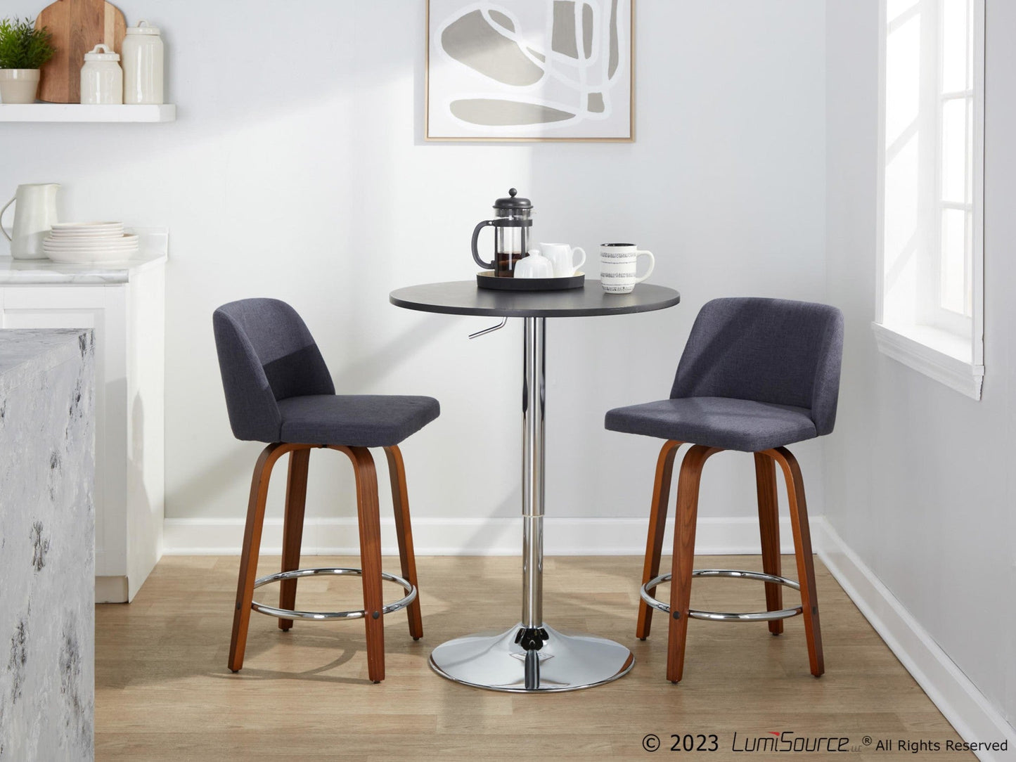 Majestic Office Furniture 24" Fixed-Height Counter Stool - Set of 2