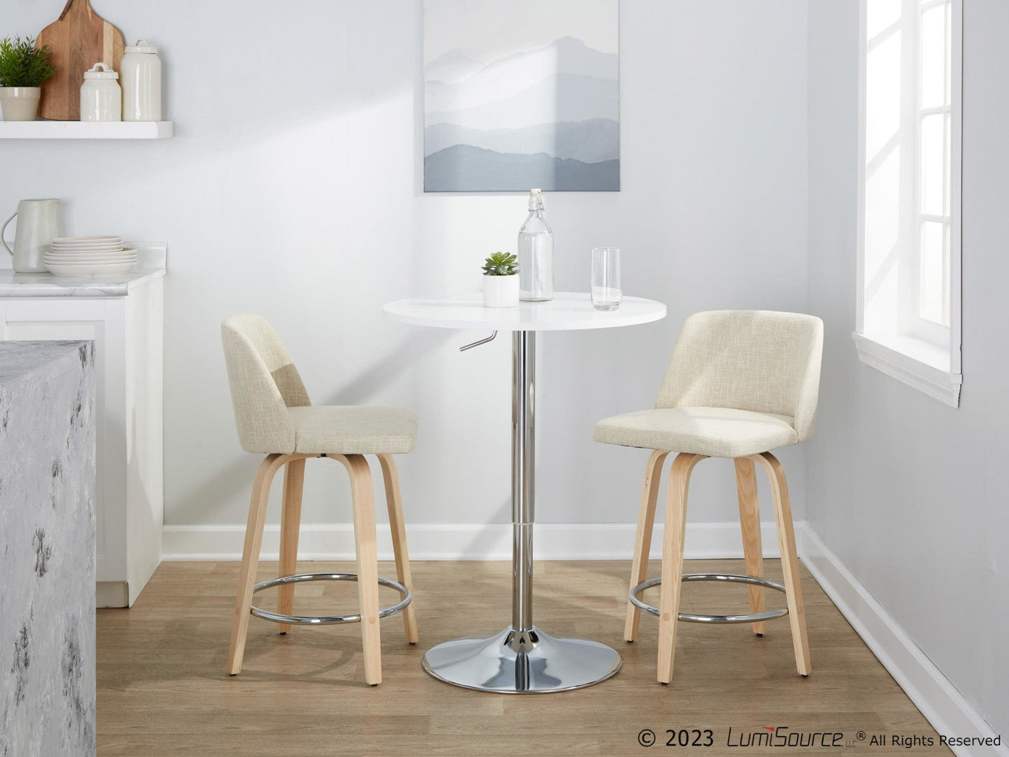 Majestic Office Furniture 24" Fixed-Height Counter Stool - Set of 2