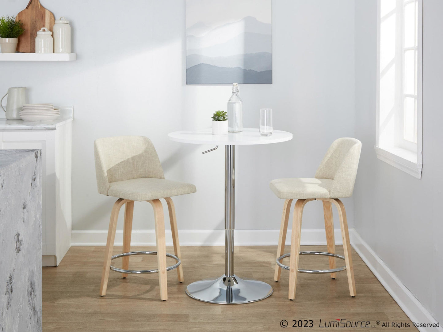 Majestic Office Furniture 24" Fixed-Height Counter Stool - Set of 2