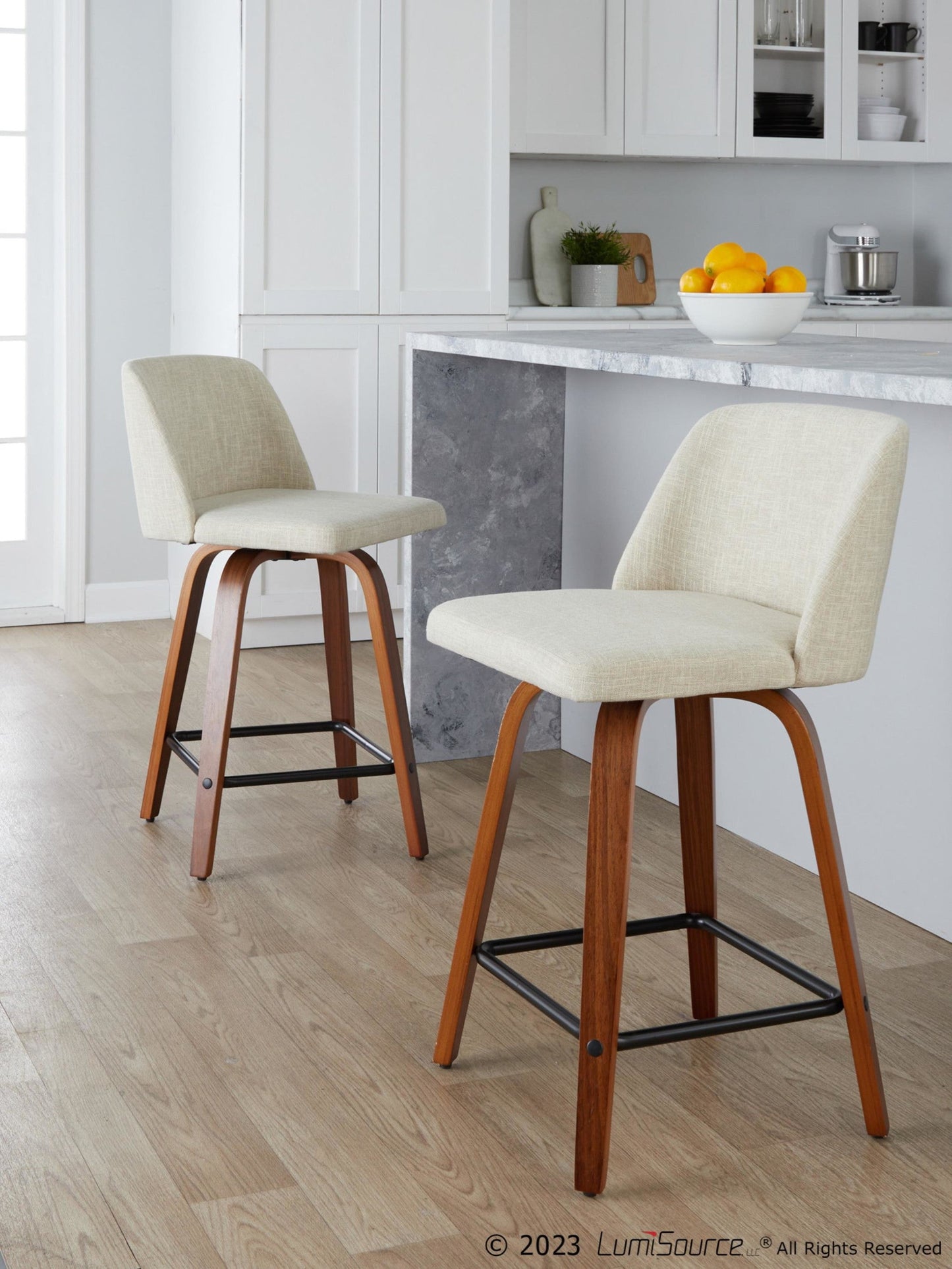 Majestic Office Furniture 24" Fixed-Height Counter Stool - Set of 2