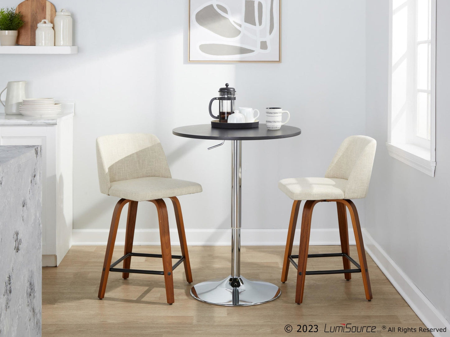 Majestic Office Furniture 24" Fixed-Height Counter Stool - Set of 2