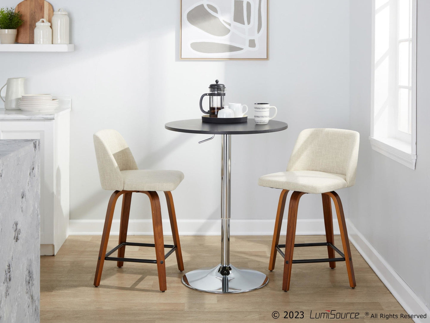 Majestic Office Furniture 24" Fixed-Height Counter Stool - Set of 2