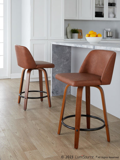 Majestic Office Furniture 24" Fixed-Height Counter Stool - Set of 2
