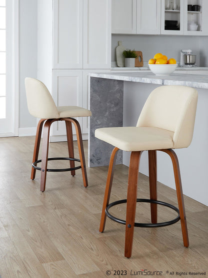 Majestic Office Furniture 24" Fixed-Height Counter Stool - Set of 2