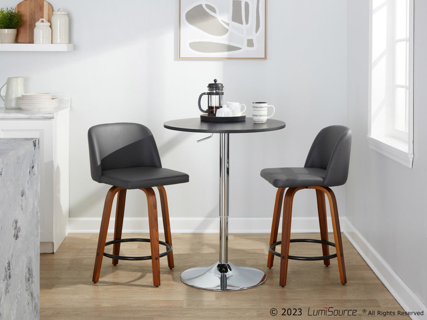 Majestic Office Furniture 24" Fixed-Height Counter Stool - Set of 2