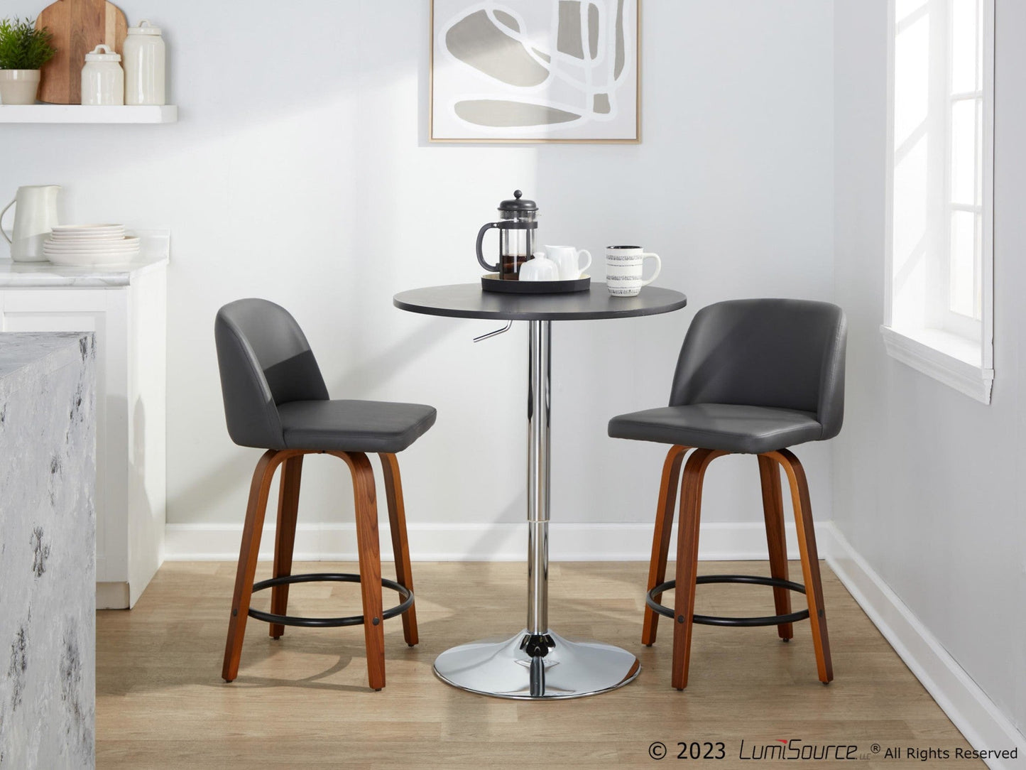 Majestic Office Furniture 24" Fixed-Height Counter Stool - Set of 2