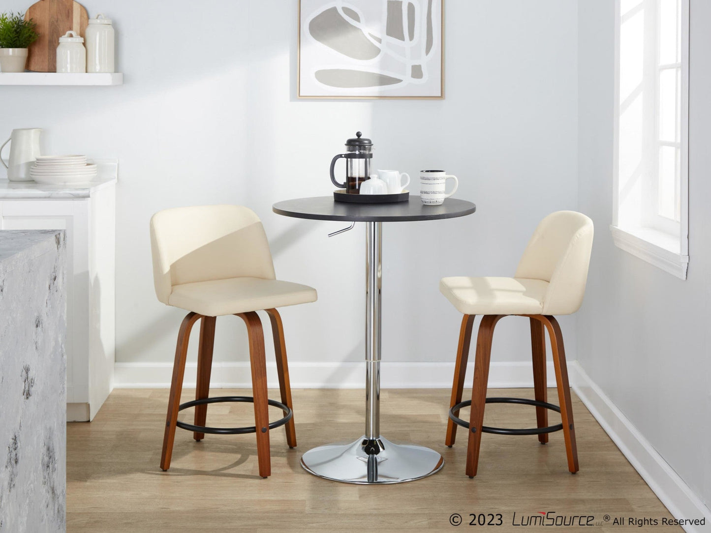 Majestic Office Furniture 24" Fixed-Height Counter Stool - Set of 2